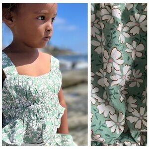Vignette Green Floral Samira Peplum Tank Top 5t
